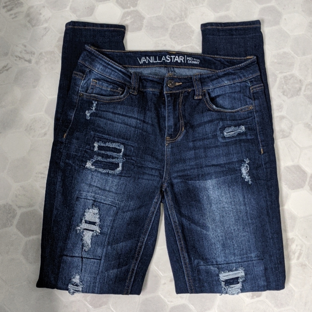 Vanilla Star Mid Rise Skinny Jeans